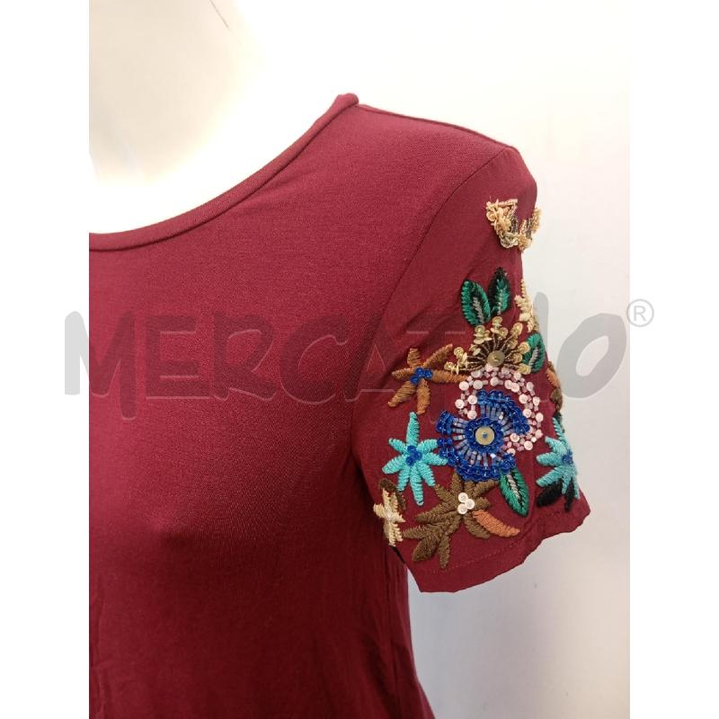 T SHIRT D MAX MARA WEEKEND BORDEAUX  | Mercatino dell'Usato Verona fiera 2