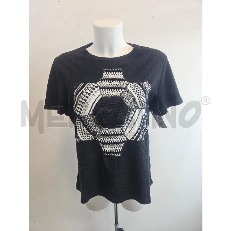 T SHIRT D MISSONI NERA RICAMI BIANCHI  | Mercatino dell'Usato Verona fiera 1