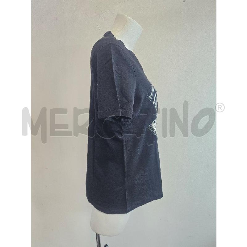 T SHIRT D MISSONI NERA RICAMI BIANCHI  | Mercatino dell'Usato Verona fiera 2