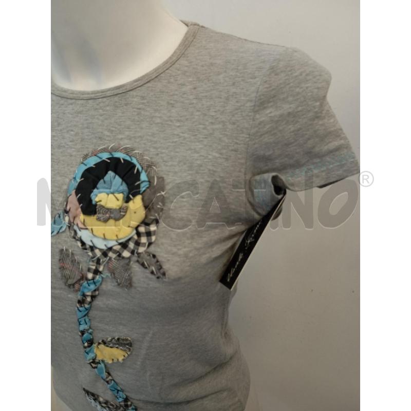 T SHIRT D MOSCHINO GRIGIA CHIA INSERTO FIORI * | Mercatino dell'Usato Verona fiera 2
