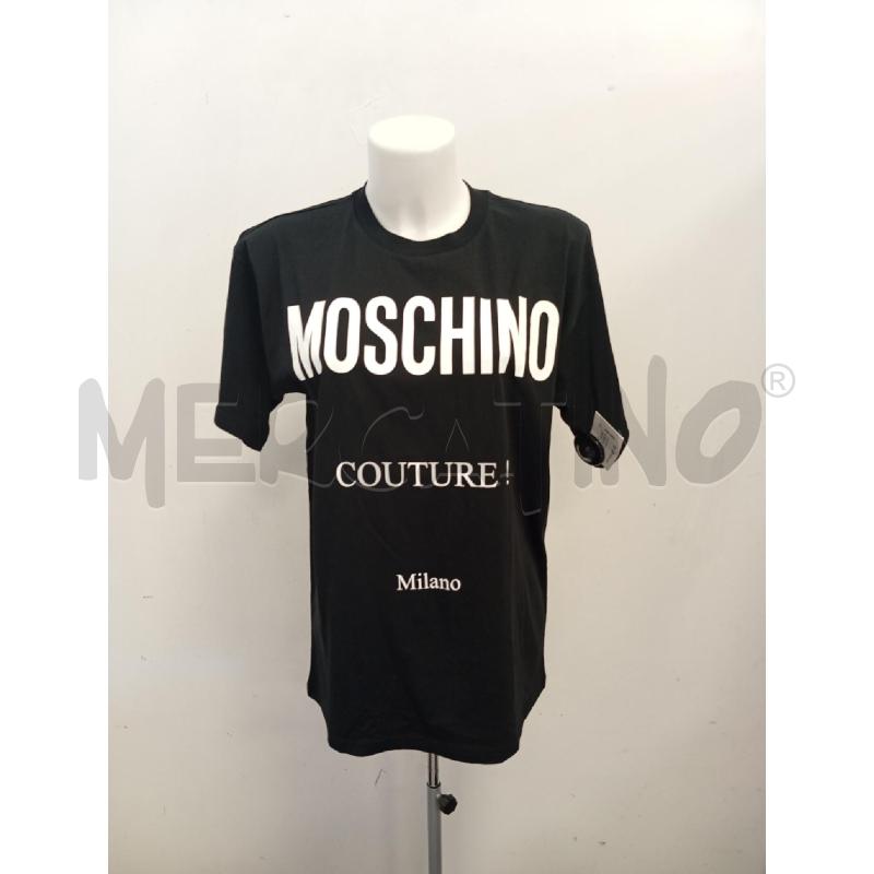 T SHIRT D MOSCHINO NERO SCRITTA BIA  | Mercatino dell'Usato Verona fiera 1