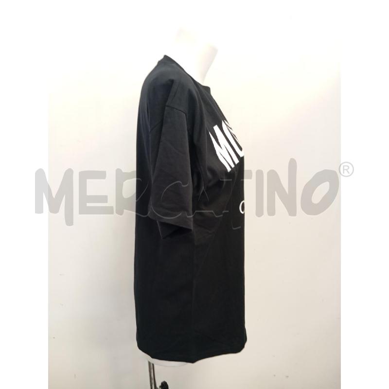 T SHIRT D MOSCHINO NERO SCRITTA BIA  | Mercatino dell'Usato Verona fiera 2