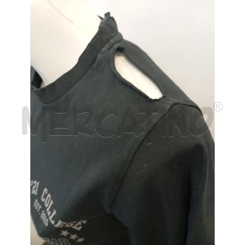 T SHIRT D N 21 NERA SCRITTA COLLEGE  | Mercatino dell'Usato Verona fiera 2