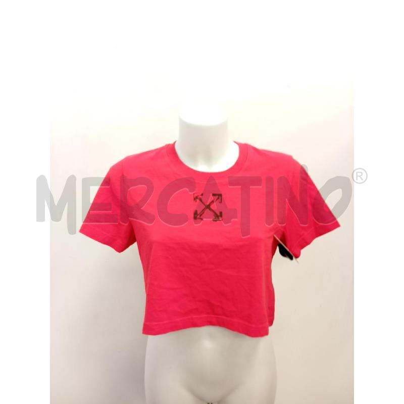 T SHIRT D OFF WHITE ROSSA LOGO NERO DAV  | Mercatino dell'Usato Verona fiera 1