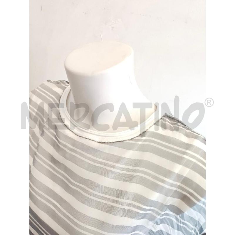 T SHIRT D PESERICO GRIGIA RIGHE BIANCHE  | Mercatino dell'Usato Verona fiera 4