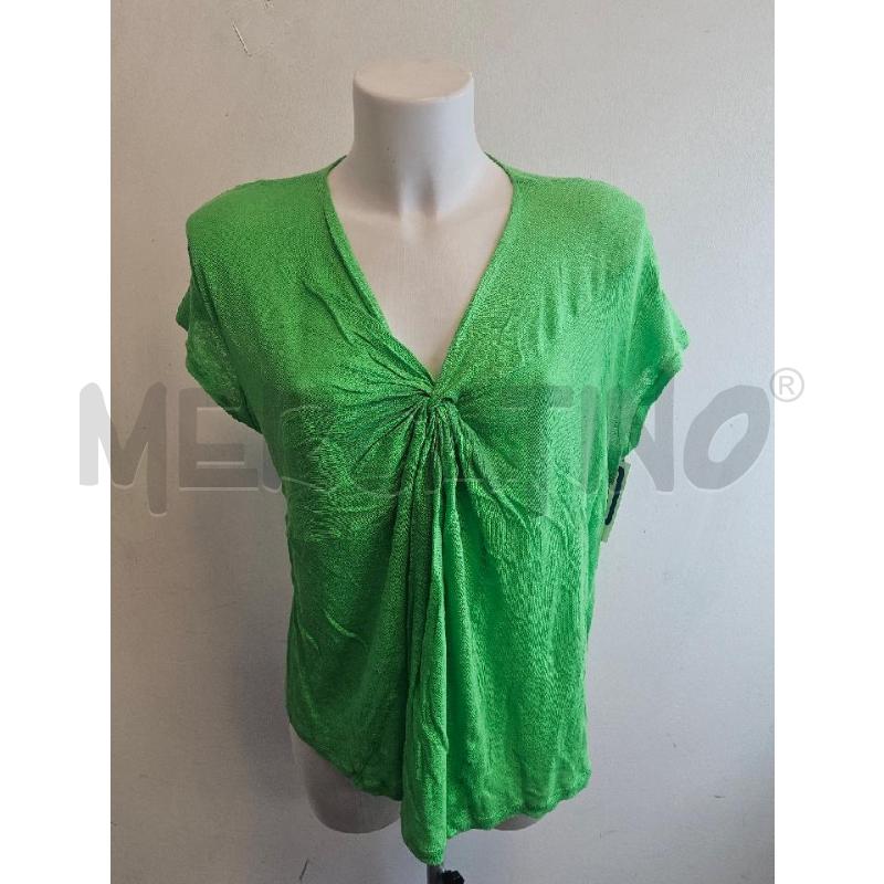 T SHIRT D PINKO VERDE NODO LINO  | Mercatino dell'Usato Verona fiera 1