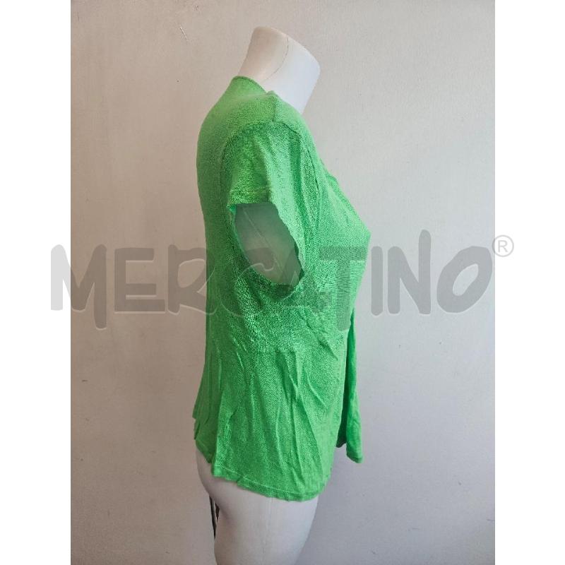 T SHIRT D PINKO VERDE NODO LINO  | Mercatino dell'Usato Verona fiera 2