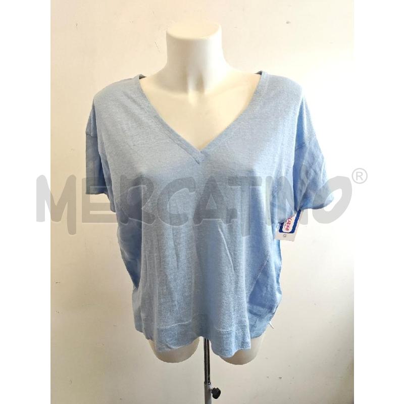T SHIRT D ROSSO 35 AZZURRO IN LINO  | Mercatino dell'Usato Verona fiera 1