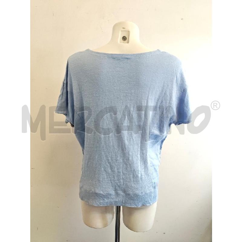 T SHIRT D ROSSO 35 AZZURRO IN LINO  | Mercatino dell'Usato Verona fiera 3