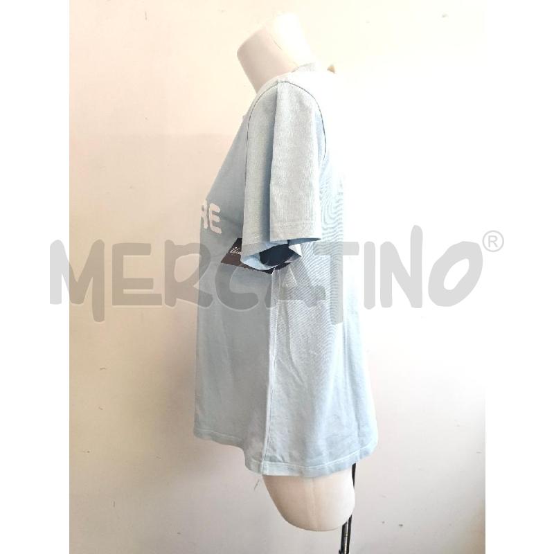 T SHIRT D SEMICOUTURE 01 AZZURRA LOGO BIANCO | Mercatino dell'Usato Verona fiera 2
