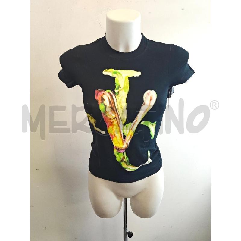 T SHIRT D VERSACE JEANS COUTURE NERA  VERDE  | Mercatino dell'Usato Verona fiera 1