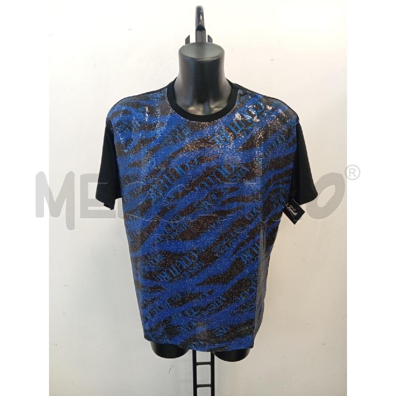 T SHIRT UOMO VERSACE JEANS COUTURE NERO BLU PAILLETTES | Mercatino dell'Usato Verona fiera 1