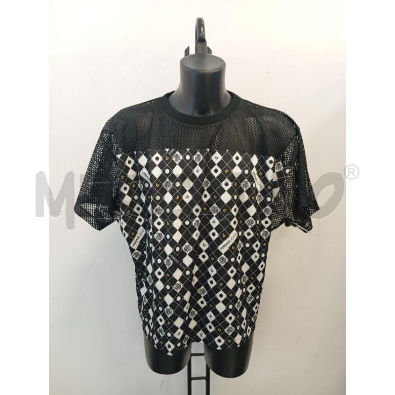 T SHIRT UOMO VERSACE JEANS RETE BIANCO NERO | Mercatino dell'Usato Verona fiera 1