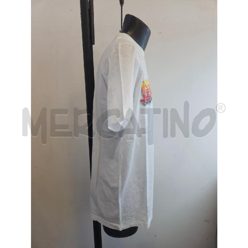 T SHIRT U DSQUARED BIANCA SCRITTA ROSSA GIALLA  | Mercatino dell'Usato Verona fiera 2