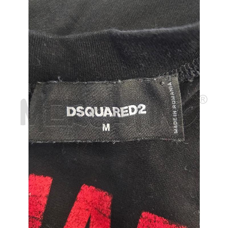 T SHIRT U DSQUARED NERA SCRITTA ROSSA | Mercatino dell'Usato Verona fiera 4