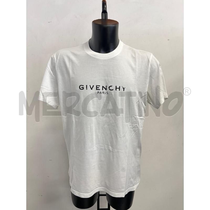 T SHIRT U GIVENCHY BIANCA  SCRITTA NERA  | Mercatino dell'Usato Verona fiera 1