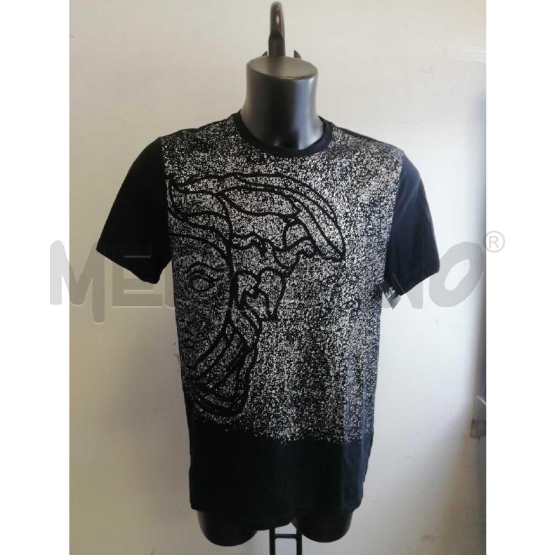 T SHIRT U VERSACE COLLECTION MEDUSA LATERALE NERA ARGENTATA | Mercatino dell'Usato Verona fiera 1