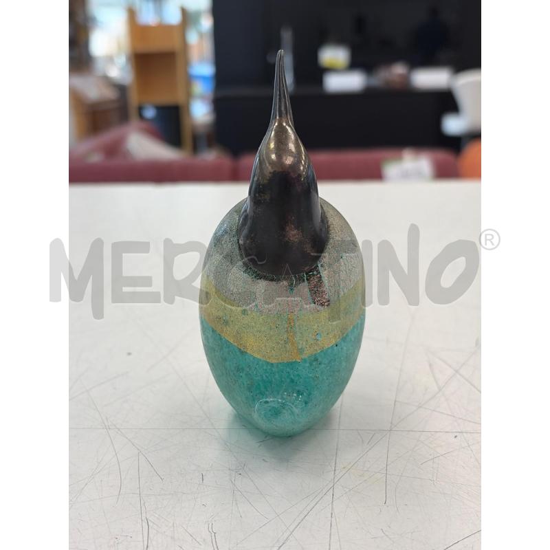 UCCELLINO COLIBRI' MURANO AZZ TESTA LUCIDA | Mercatino dell'Usato Verona fiera 2