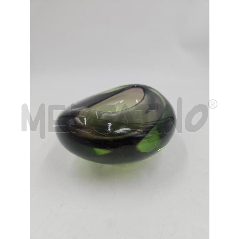 VASETTO MURANO VERDE SPESSO OVALE | Mercatino dell'Usato Verona fiera 3