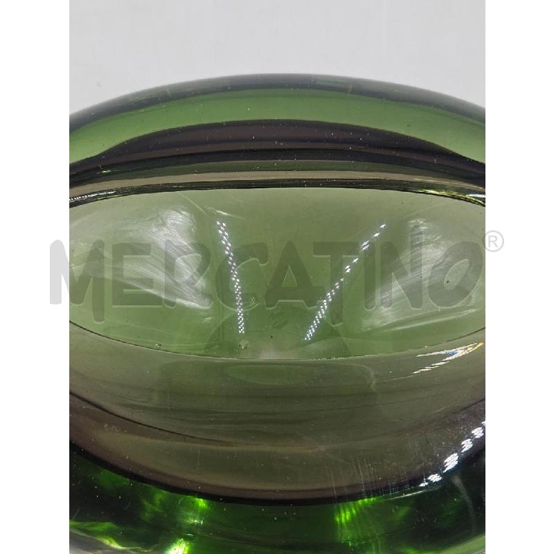 VASETTO MURANO VERDE SPESSO OVALE | Mercatino dell'Usato Verona fiera 5