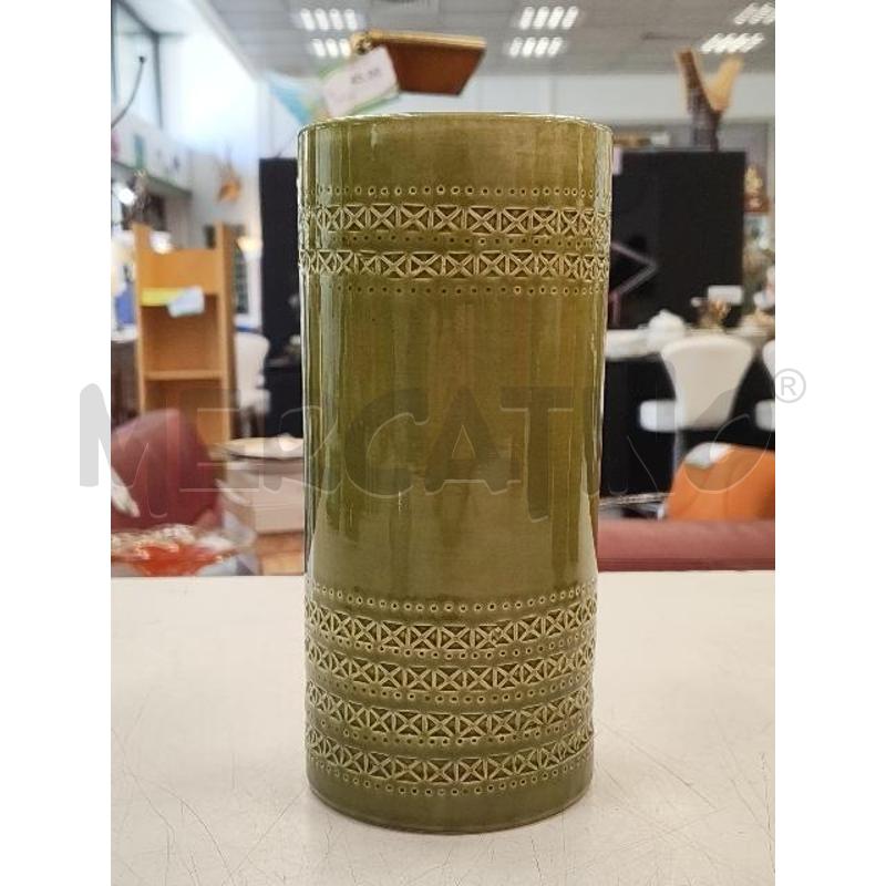 VASO BITOSSI VERDE OLIVA CILINDRO DA RIV | Mercatino dell'Usato Verona fiera 1