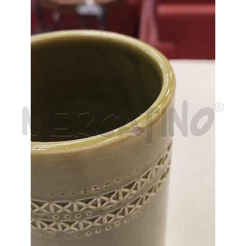 VASO BITOSSI VERDE OLIVA CILINDRO DA RIV | Mercatino dell'Usato Verona fiera 2