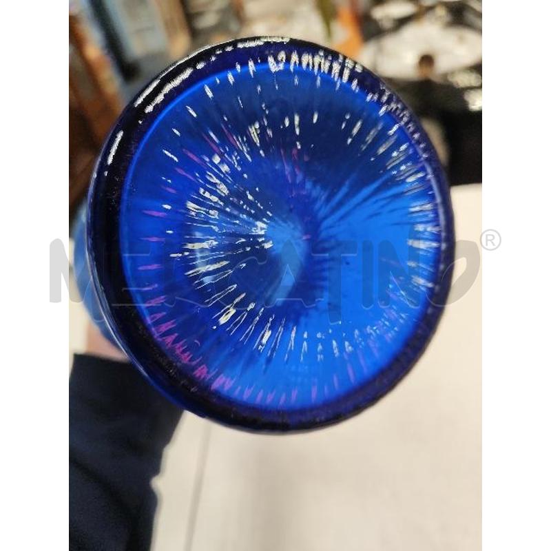 VASO BOHEMIA VET BLU A DOPPIA CLESSIDRA RIGHE OBLIQUE | Mercatino dell'Usato Verona fiera 3