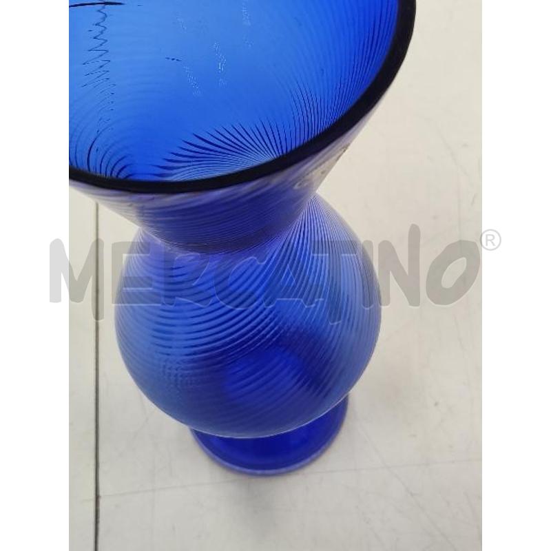 VASO BOHEMIA VET BLU A DOPPIA CLESSIDRA RIGHE OBLIQUE | Mercatino dell'Usato Verona fiera 4