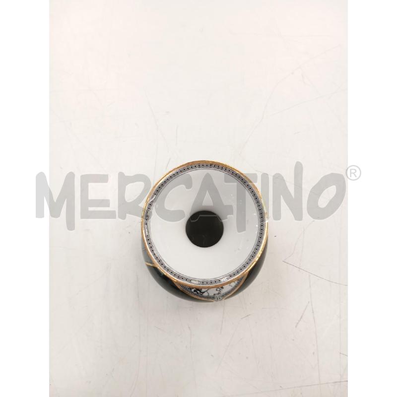 VASO CER HOLLOHAZA HUNGARY BIANCO NERO DORATO | Mercatino dell'Usato Verona fiera 2