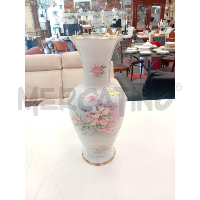 VASO LIMOGES FIORI ROSA B/DOR 31CM | Mercatino dell'Usato Verona fiera 1