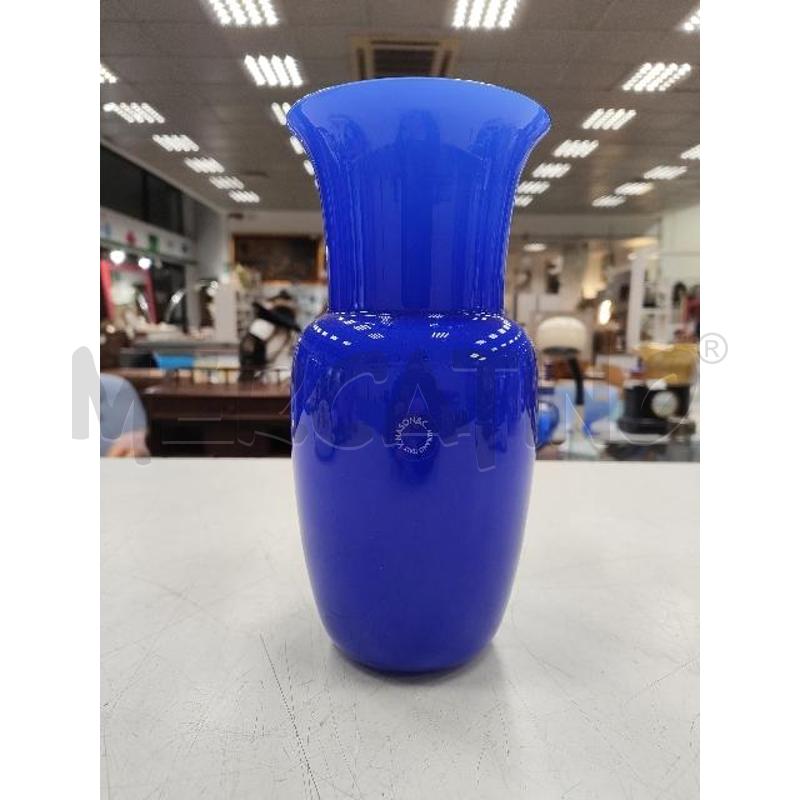 VASO NASON BLU OPALINO 25.5 CM INCAMICIATO | Mercatino dell'Usato Verona fiera 1
