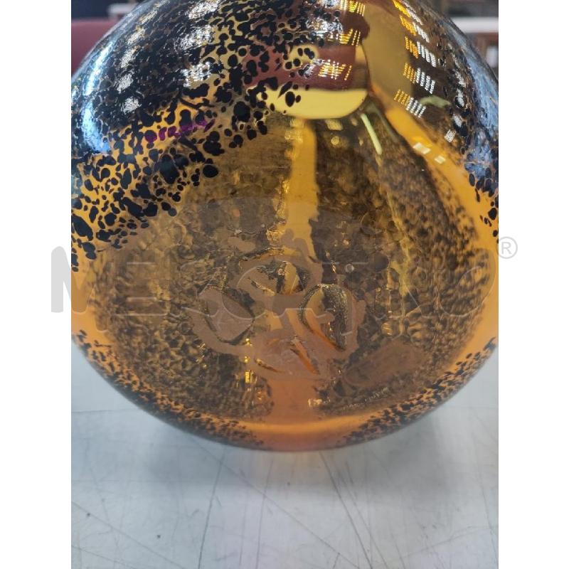VASO VETRO DI MURANO NERO AMBRATO H 41.5 | Mercatino dell'Usato Verona fiera 4