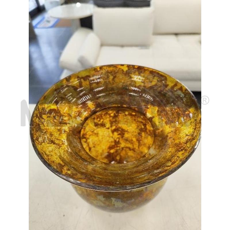 VASO VETRO GIALLO MACULATO | Mercatino dell'Usato Verona fiera 2