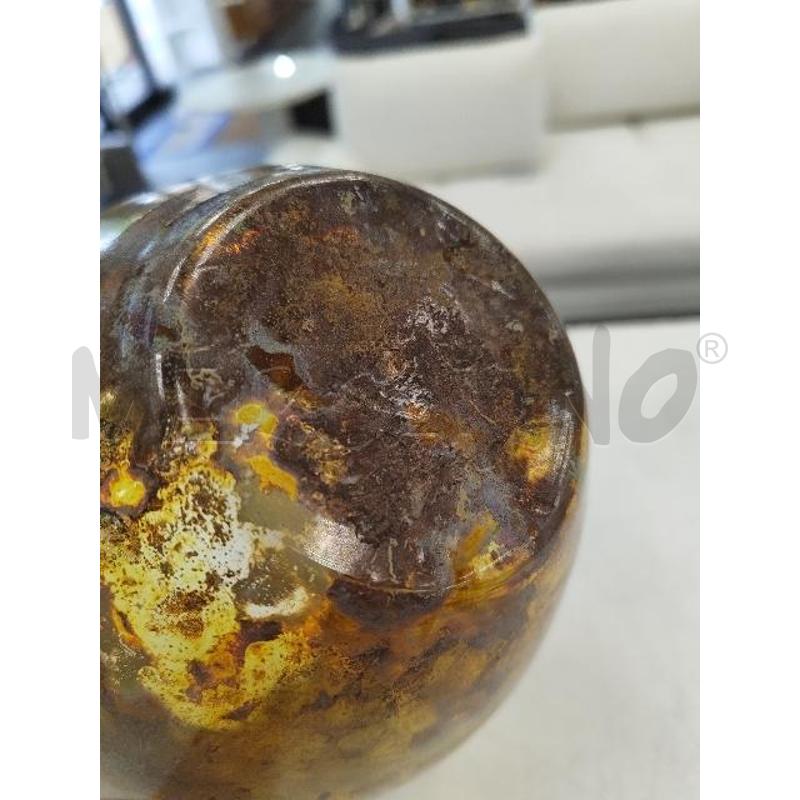 VASO VETRO GIALLO MACULATO | Mercatino dell'Usato Verona fiera 4