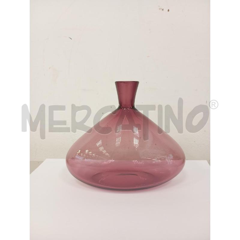 VASO VETRO GIOVANNI CENEDESE ROSA TRINAGOLARE | Mercatino dell'Usato Verona fiera 1