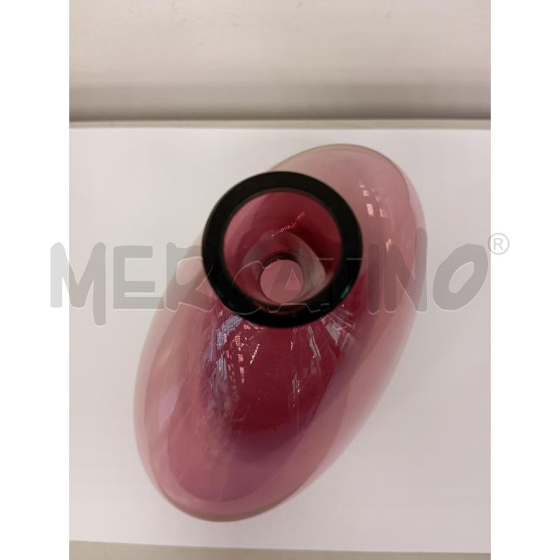 VASO VETRO GIOVANNI CENEDESE ROSA TRINAGOLARE | Mercatino dell'Usato Verona fiera 2