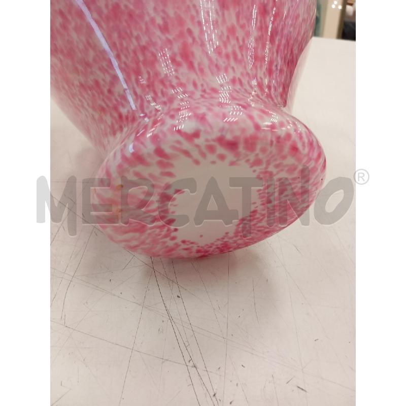 VASO VETRO ROSA SPUGNATO CORONA CIRCOLARE  | Mercatino dell'Usato Verona fiera 3