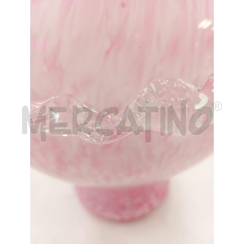 VASO VETRO ROSA SPUGNATO CORONA CIRCOLARE  | Mercatino dell'Usato Verona fiera 4