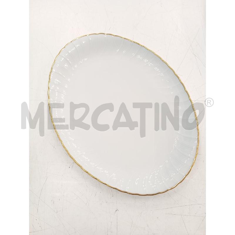 VASSOIO LIMOGES VERLAINE OVALE BIANCO DORATO  | Mercatino dell'Usato Verona fiera 1