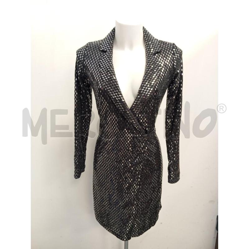 VESTITO BLZER MELISSA ODABASH ERO GLITTER SILVER | Mercatino dell'Usato Verona fiera 1
