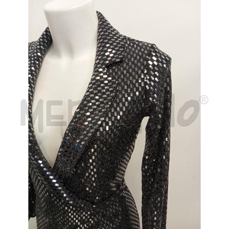 VESTITO BLZER MELISSA ODABASH ERO GLITTER SILVER | Mercatino dell'Usato Verona fiera 2