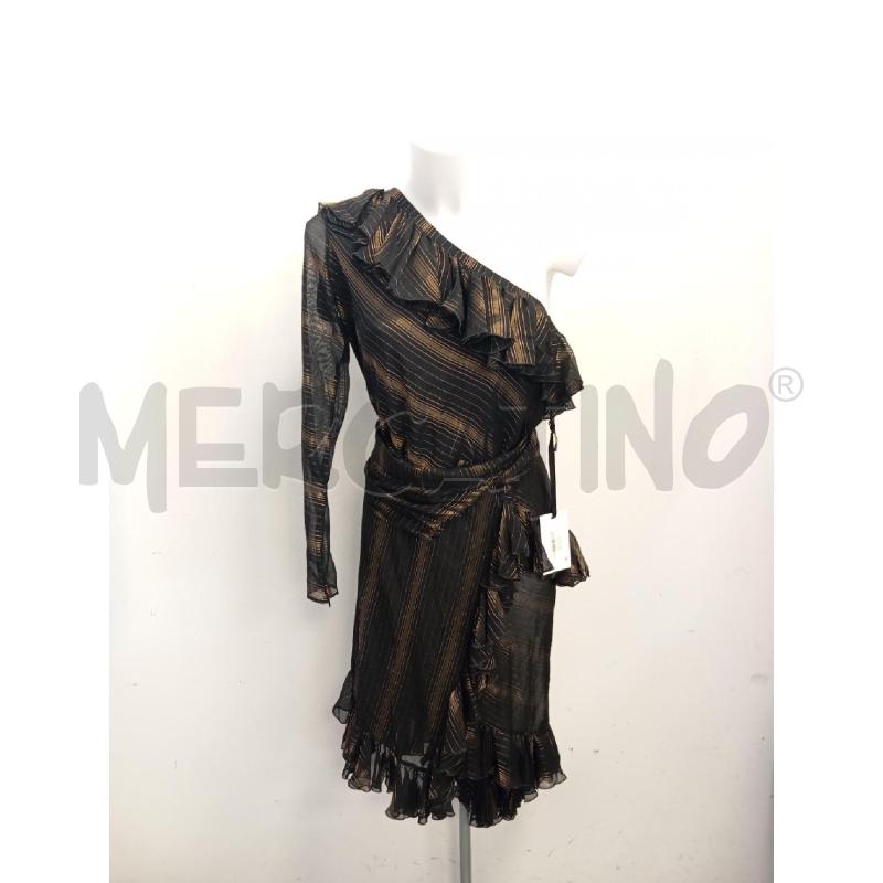 VESTITO DONNA AMEN NERO RIGHE DORATE  | Mercatino dell'Usato Verona fiera 1