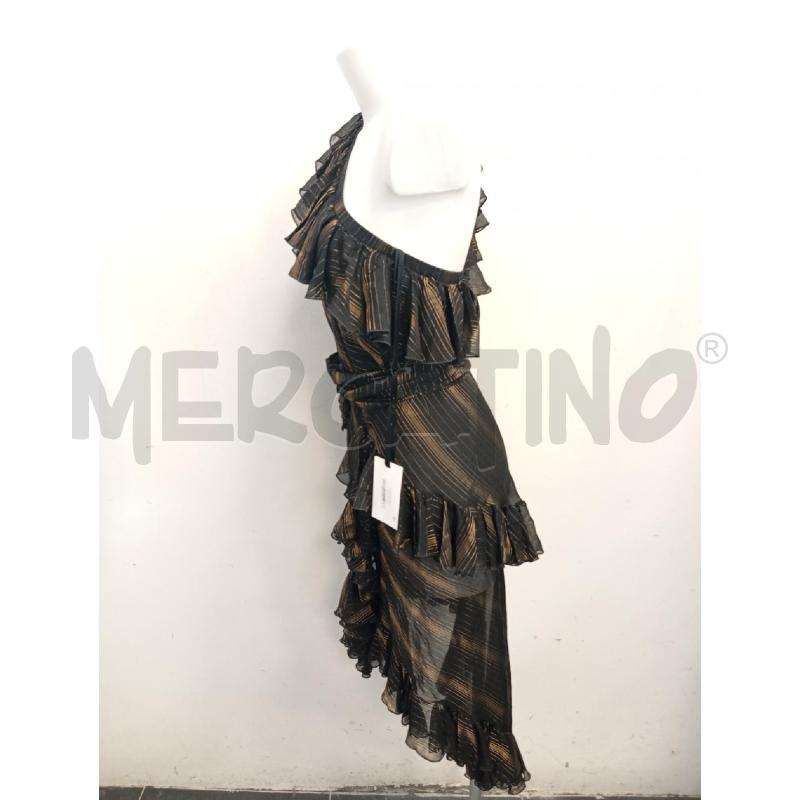 VESTITO DONNA AMEN NERO RIGHE DORATE  | Mercatino dell'Usato Verona fiera 2