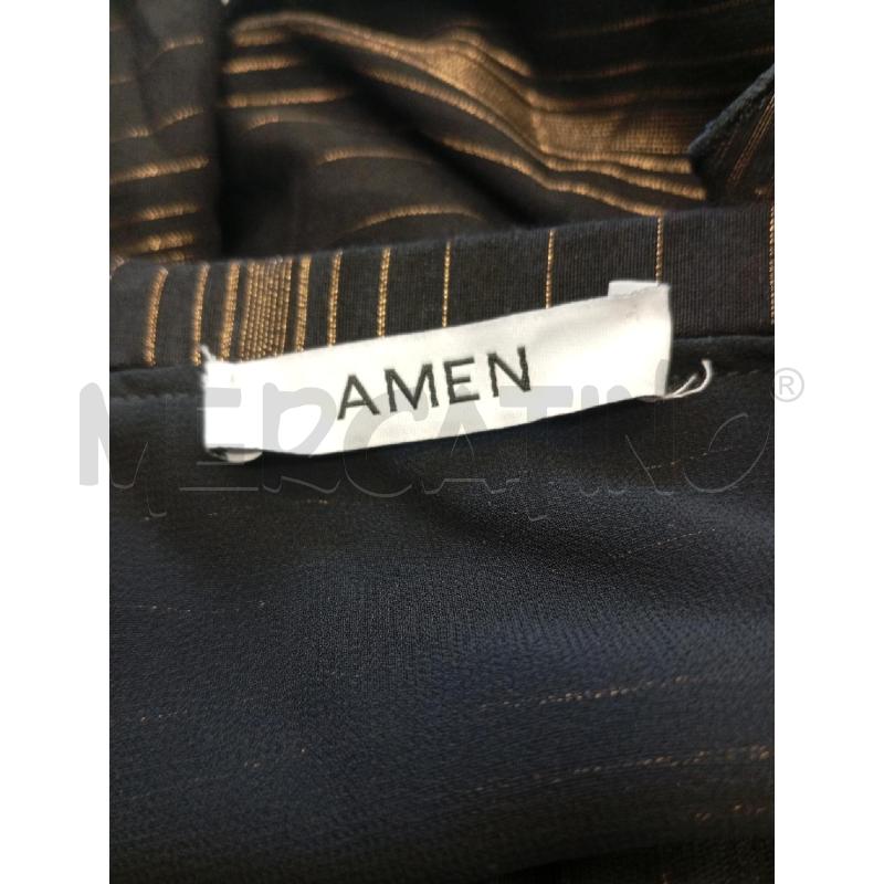 VESTITO DONNA AMEN NERO RIGHE DORATE  | Mercatino dell'Usato Verona fiera 5