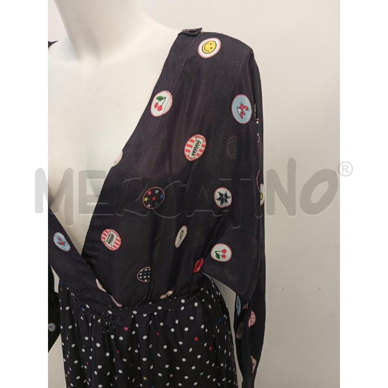 VESTITO DONNA ANNIE P SETA BLU STELLE POIS EMOTICON | Mercatino dell'Usato Verona fiera 2
