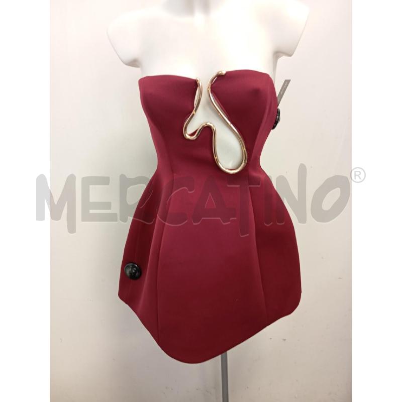 VESTITO DONNA ASOS FASCIA BORDEAUX INSERTO DORATO | Mercatino dell'Usato Verona fiera 1