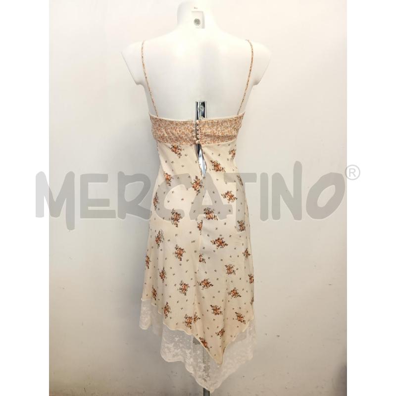 VESTITO DONNA CAVALLI SETA BEIGE PIZZO BIANCO  | Mercatino dell'Usato Verona fiera 4