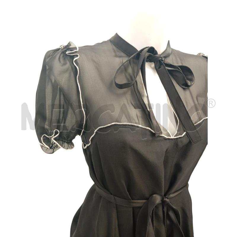 VESTITO DONNA DOLCE&GABBANA SETA NERO BALZE PROFILI BIANCHI | Mercatino dell'Usato Verona fiera 3