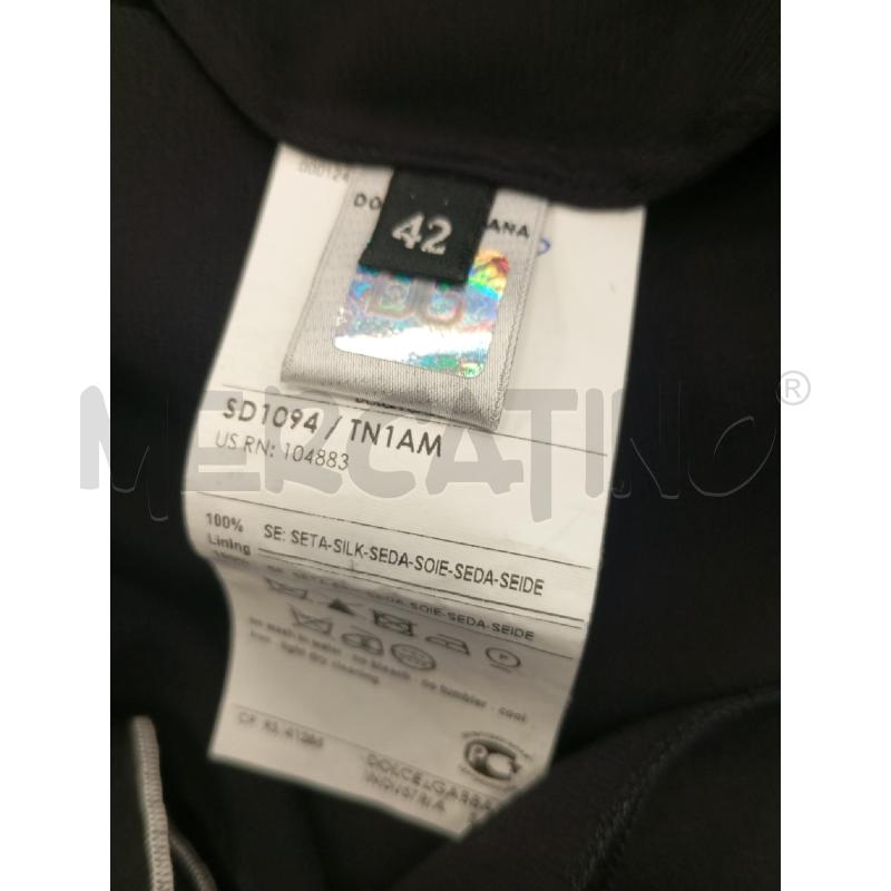 VESTITO DONNA DOLCE&GABBANA SETA NERO BALZE PROFILI BIANCHI | Mercatino dell'Usato Verona fiera 5