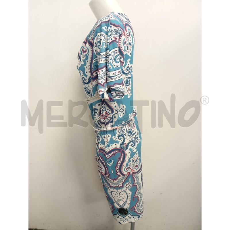 VESTITO DONNA ETRO AZZURRO PAISLEY BIANCO ROSSO | Mercatino dell'Usato Verona fiera 2